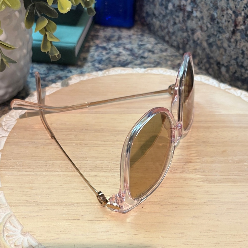 Michael Kors Transparent Sunglasses with Gold-Tinted Lenses - Picture 11 of 11